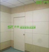 詢問室木質穿孔吸音板與皮革吸音軟包搭配效果